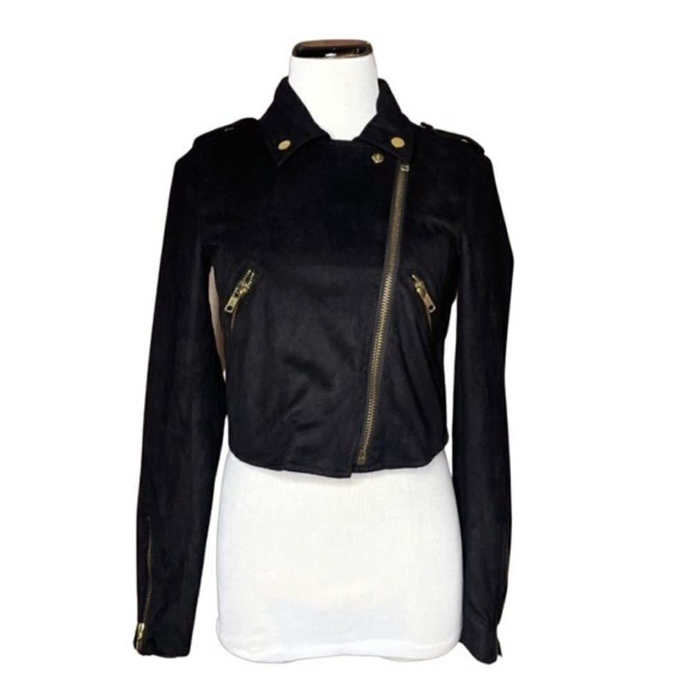 Show Me Your Mumu faux suede moto jacket